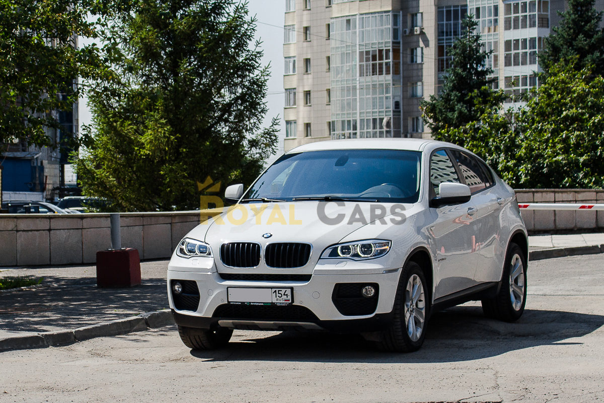 Аренда BMW X6 white с водителем в Новосибирске